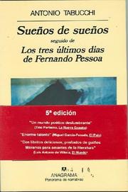 Tapa de Sueños de sueños Los tres últimos días de Fernando Pessoa