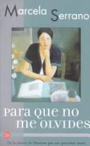 Tapa de Para que no me olvides