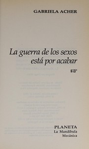 Tapa de La guerra de los sexos está por acabar